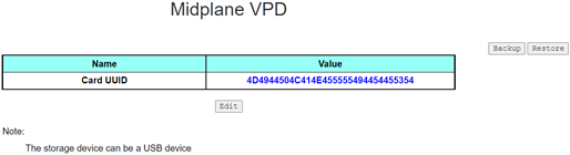 Midplane VPD — DW612 and DW612S Enclosure