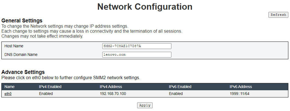 Network Configuration