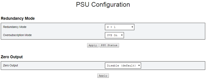 PSU Configuration