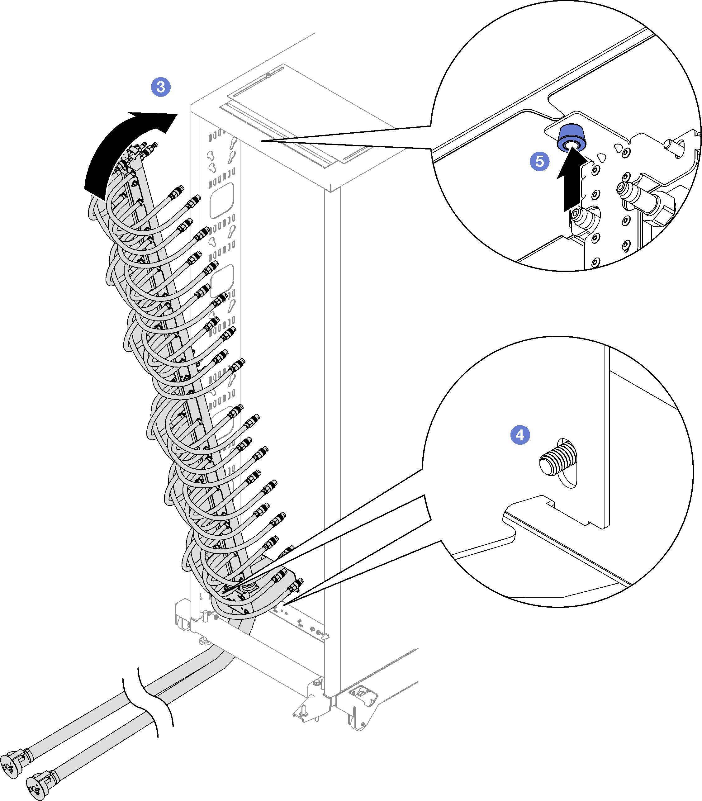 DWC PSU manifold assembly installation