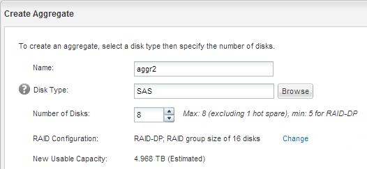 Creating an aggregate screen in System Manager