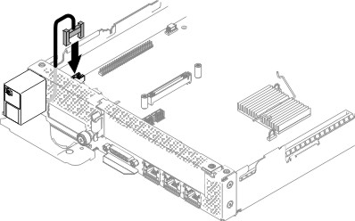 Installation of the connector of an operator information panel