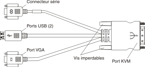 Illustration du câble d'interface de console