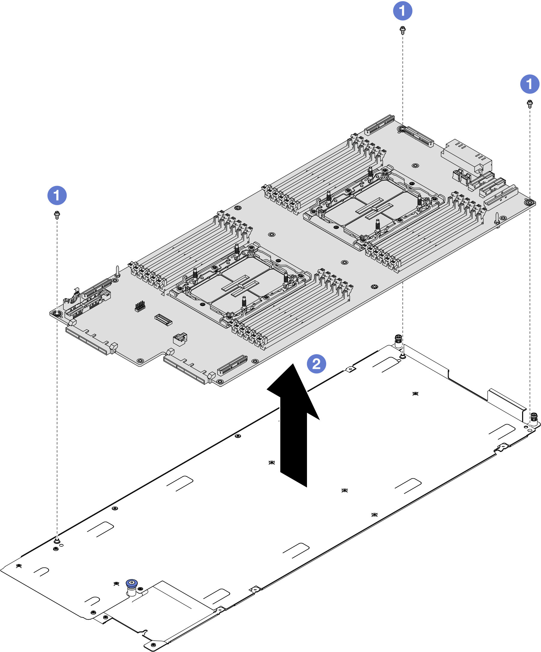 System board screws removal