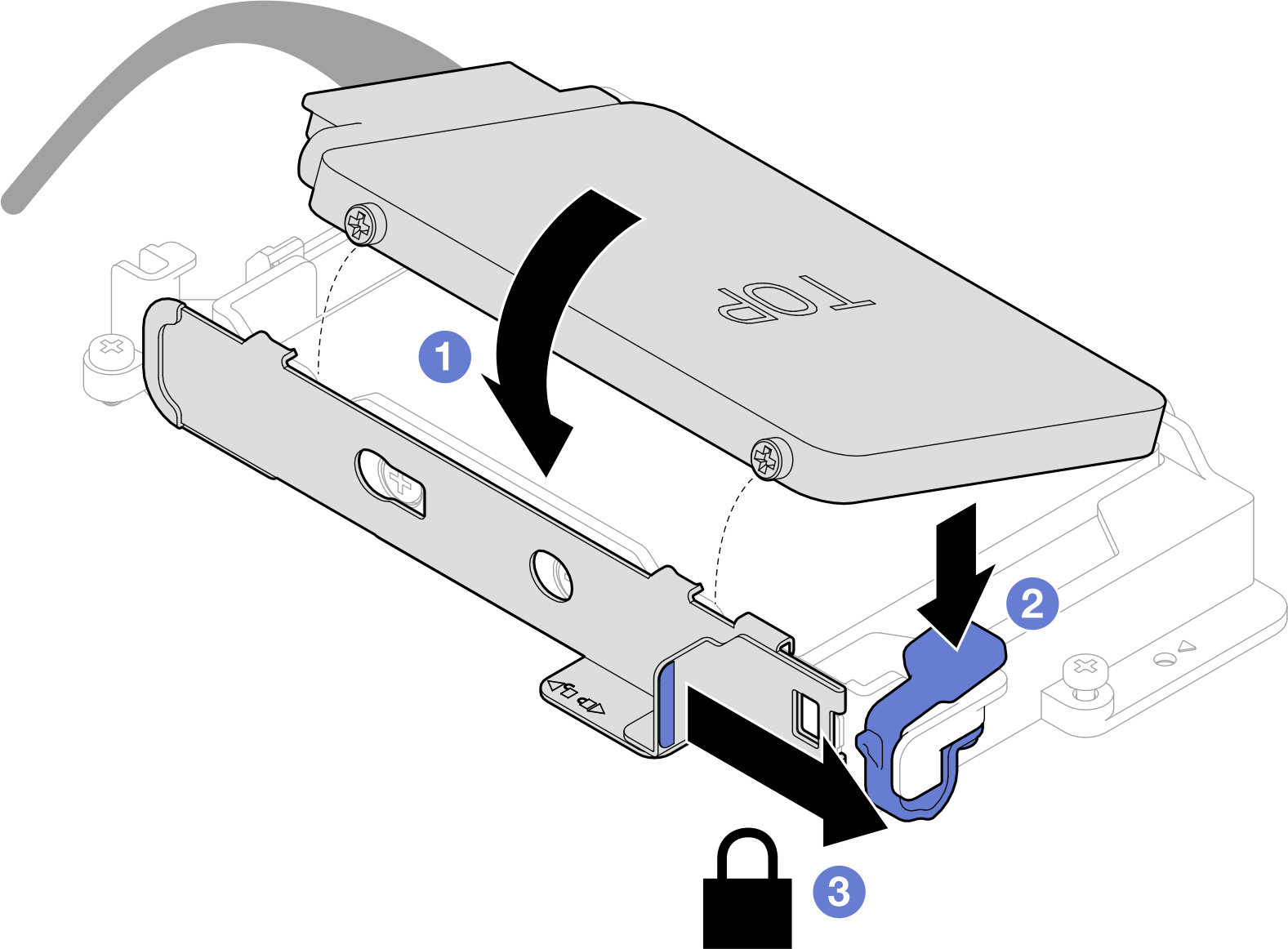 Upper drive installation