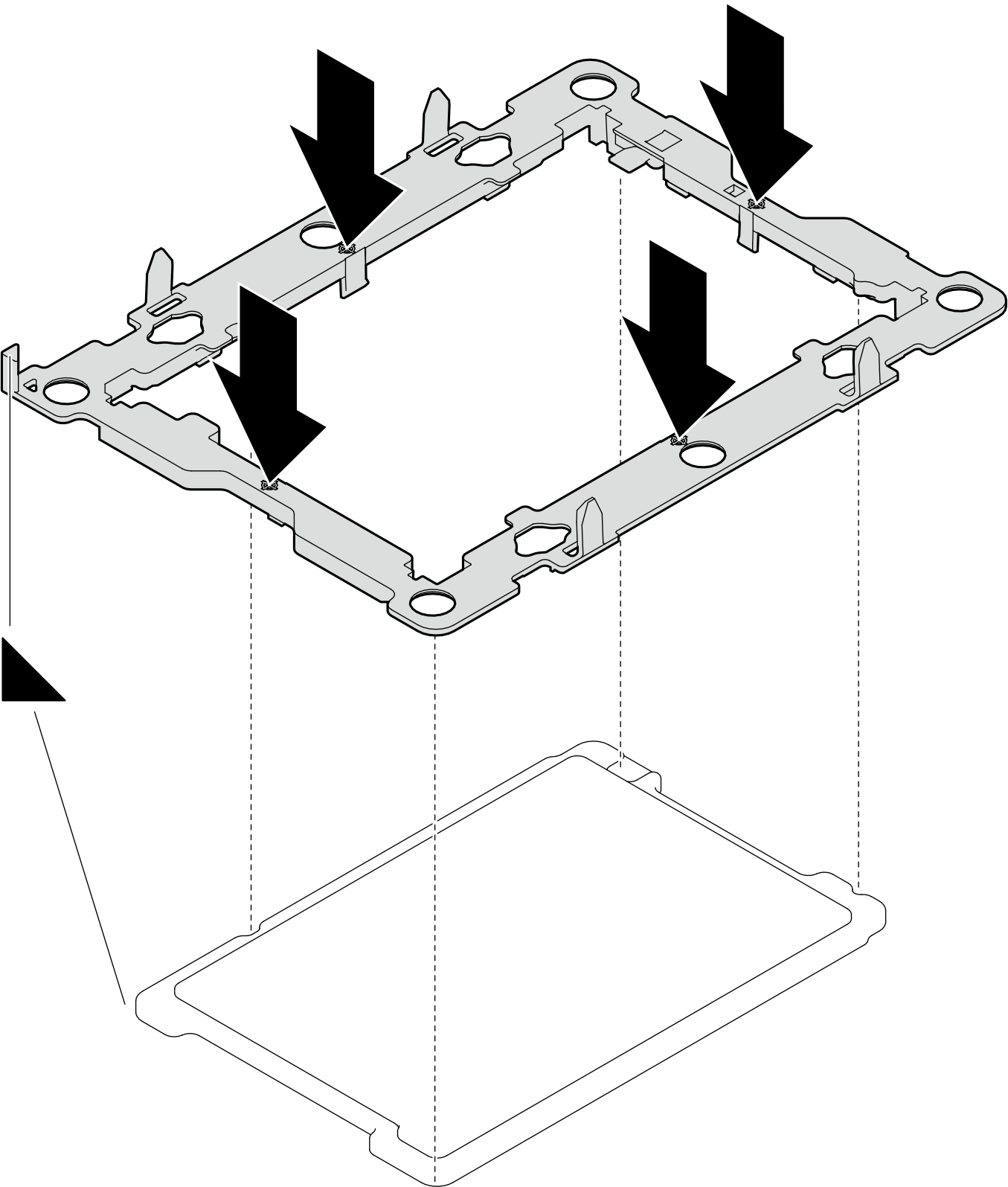 Installing a processor retainer
