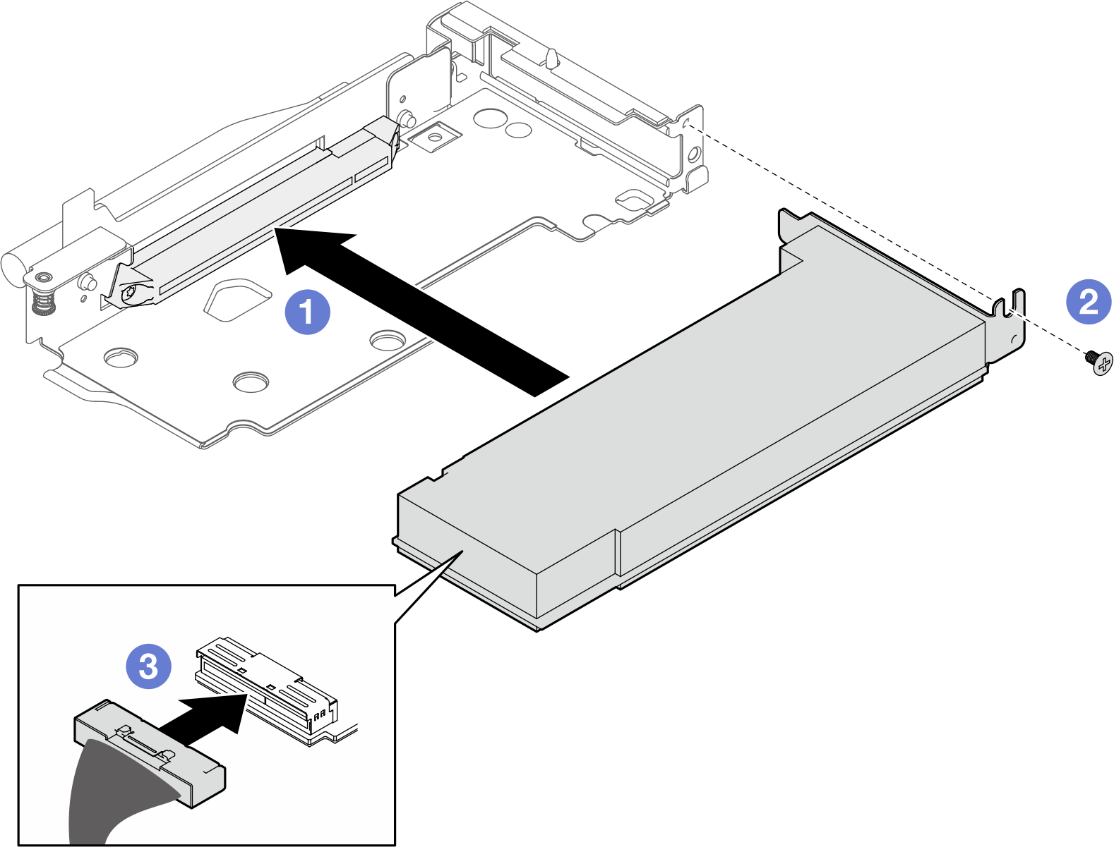 PCIe adapter installation