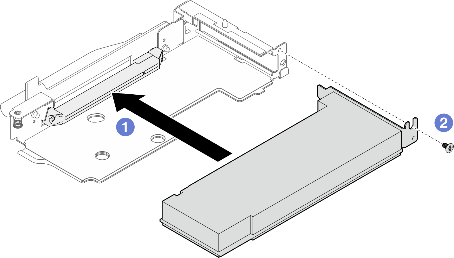 PCIe adapter installation