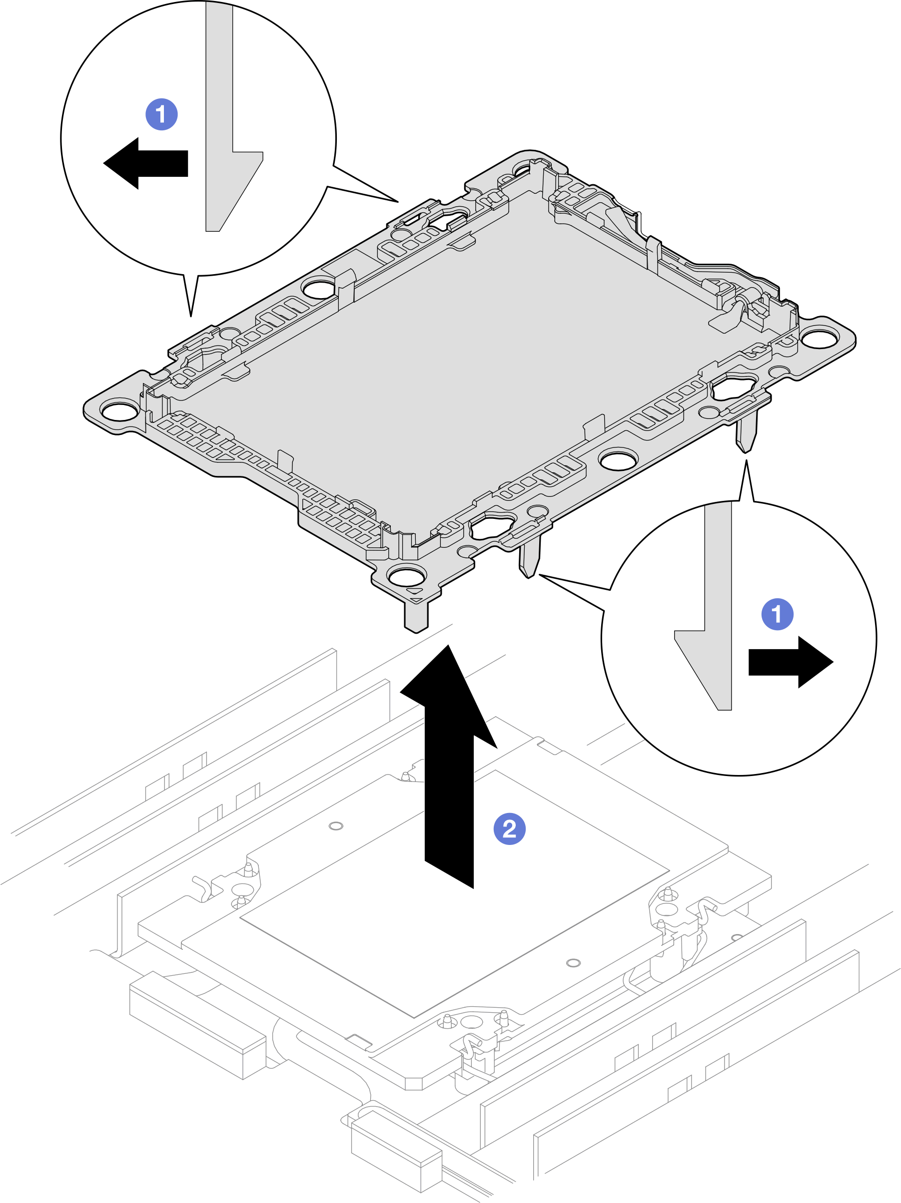 Processor retainer removal