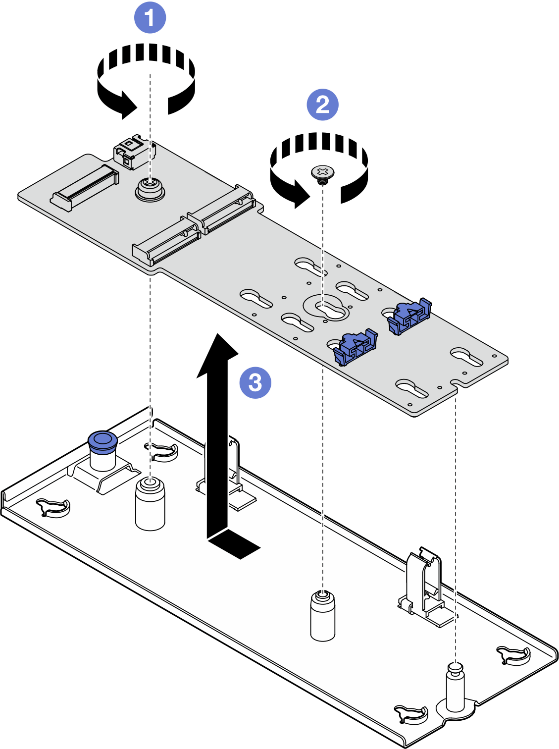 Removing M.2 boot adapter