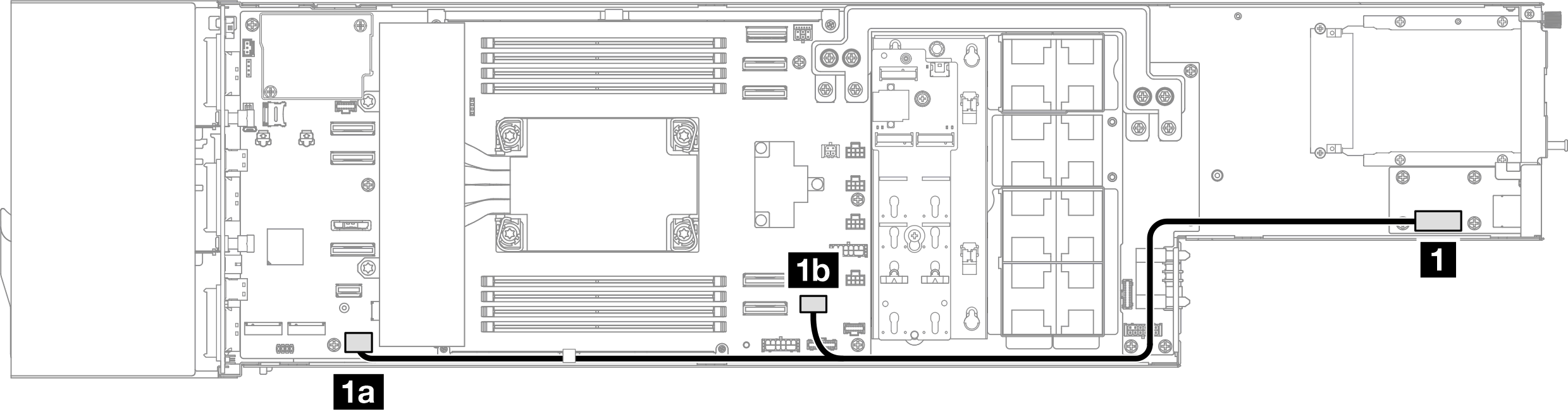 Rear I/O module cable routing