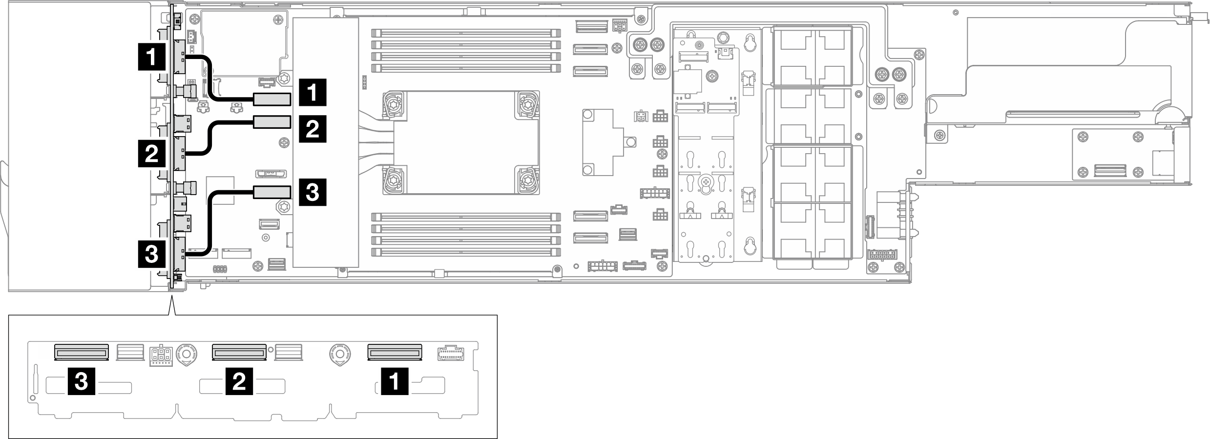 NVMe cable routing