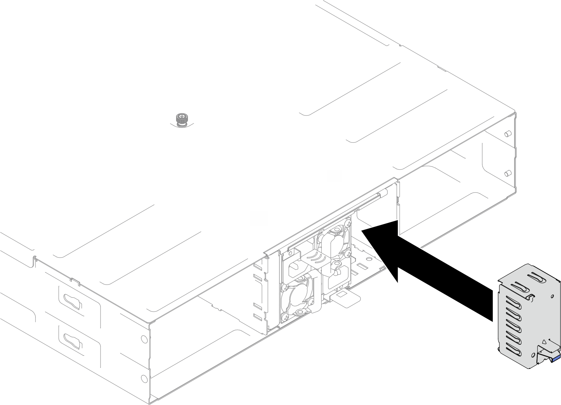 Installation of a PSU filler