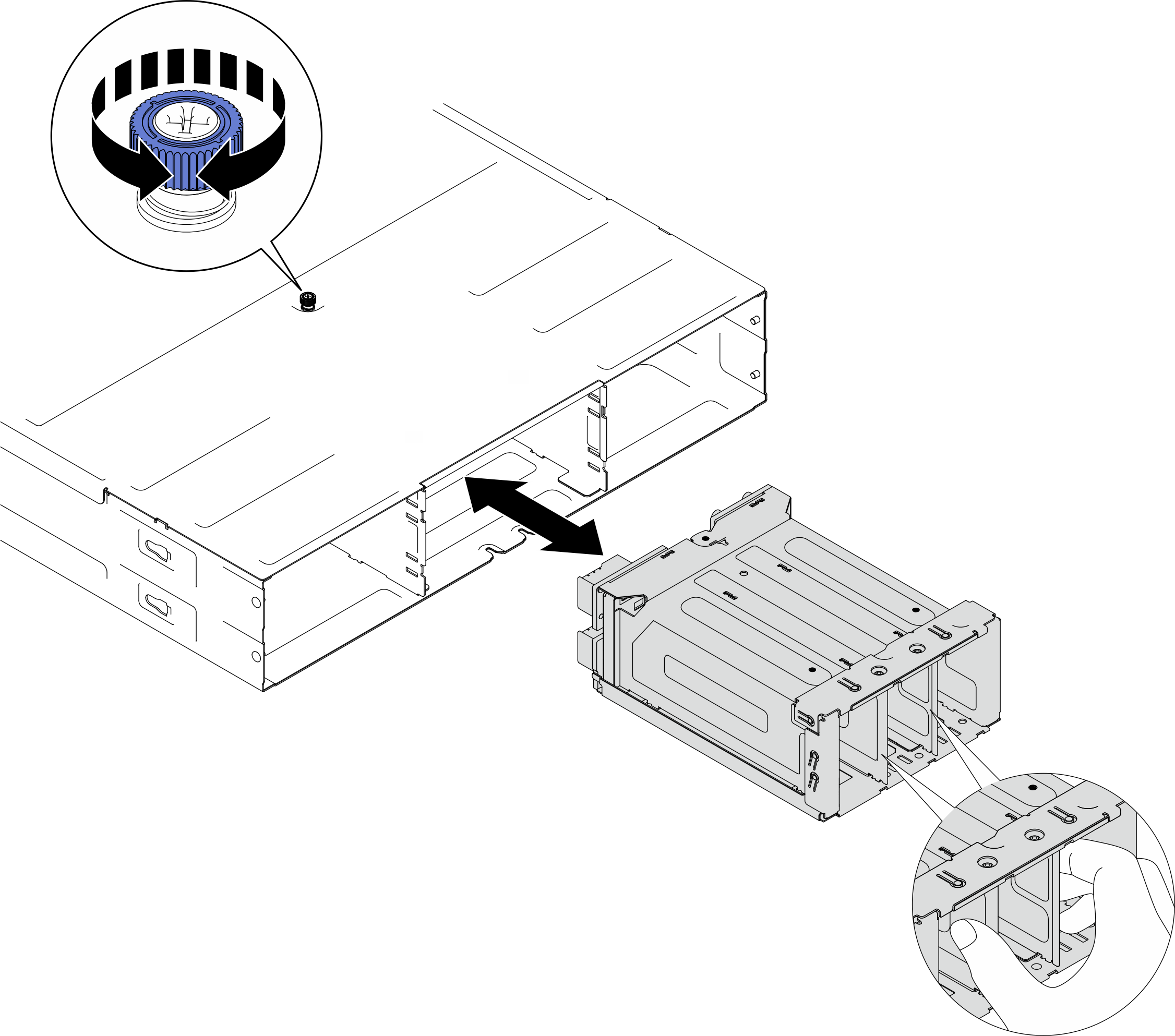 PSU cage installation