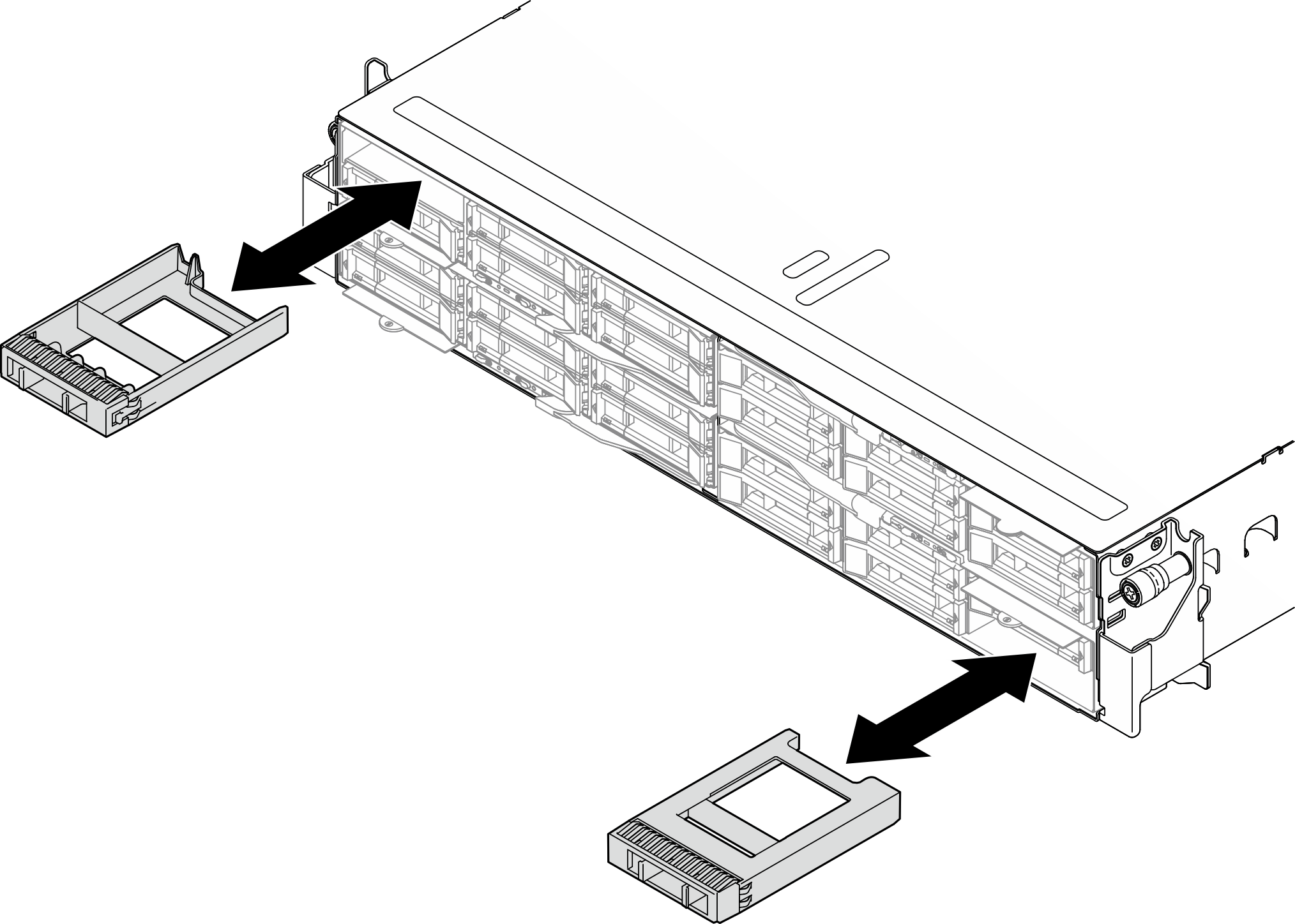 Replacement of a drive filler