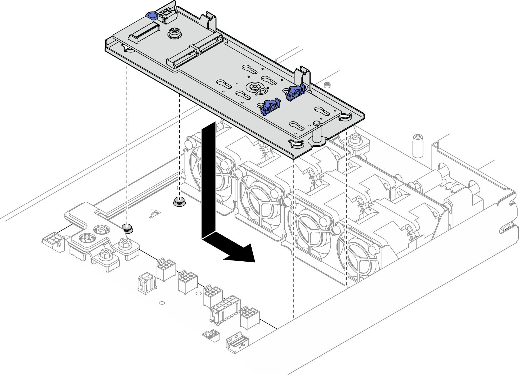 Installing M.2 boot adapter tray