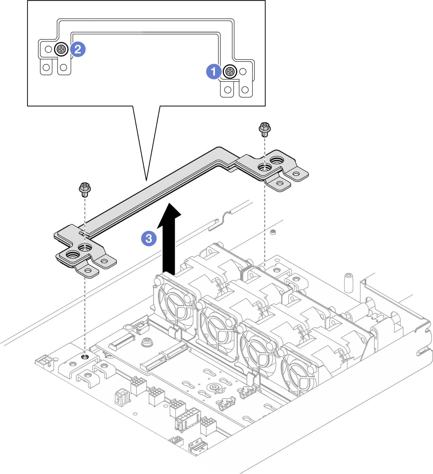 Removal of the power bus bar