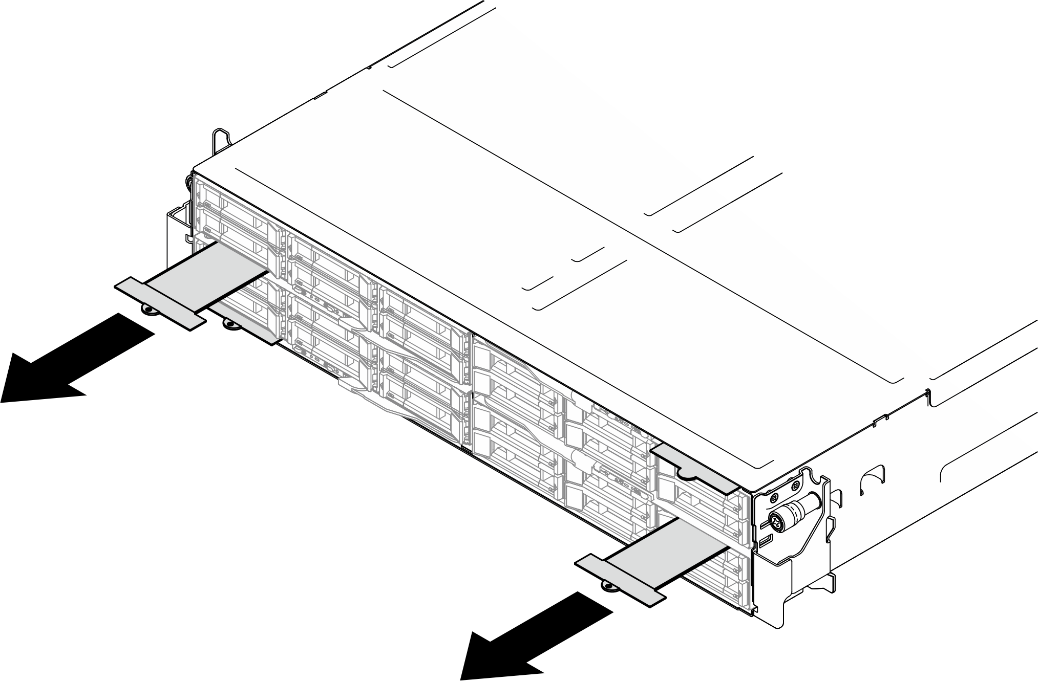 Lenovo XClarity Controller network access label on the pull-out information tab