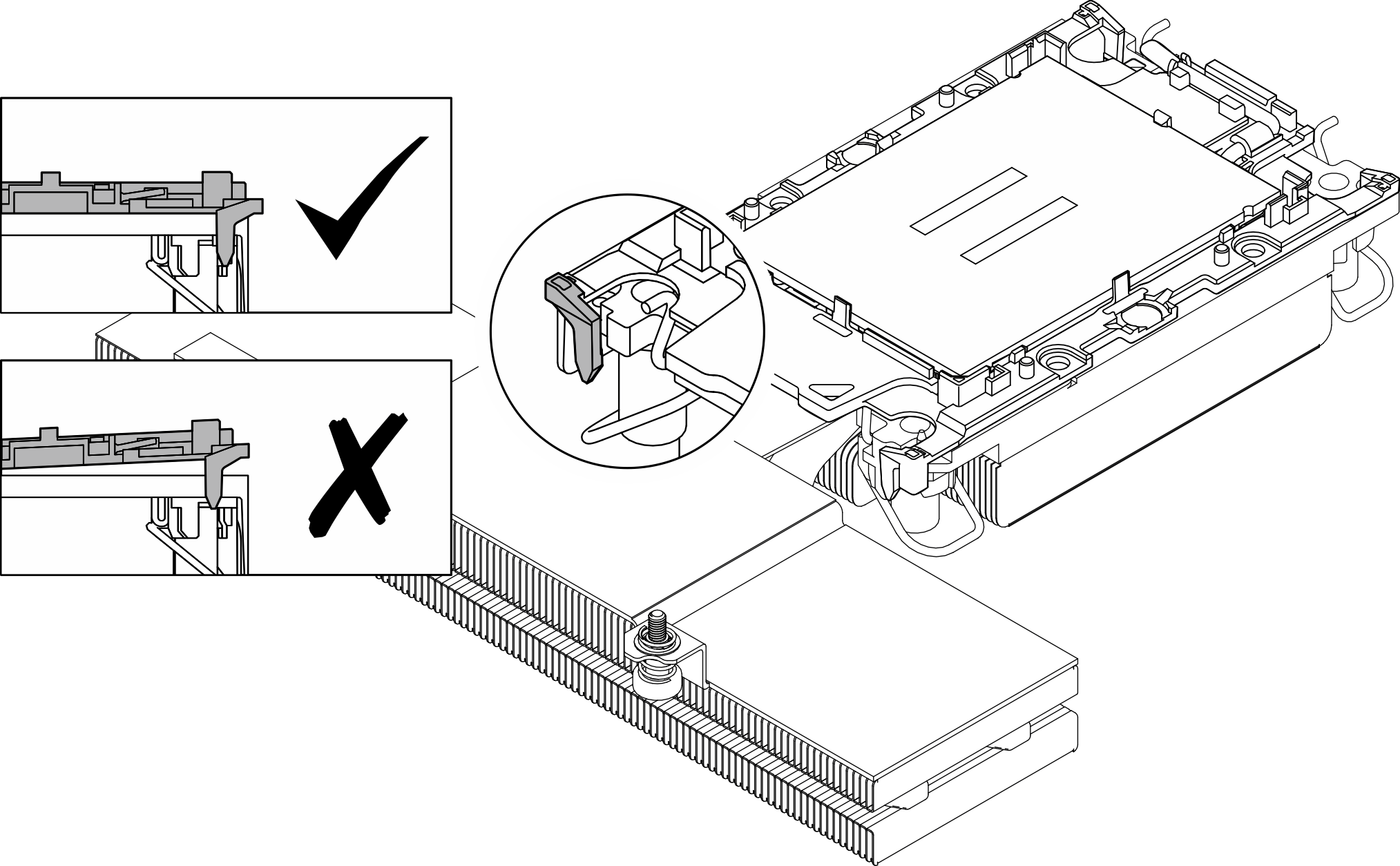 Visually inspect carrier clips