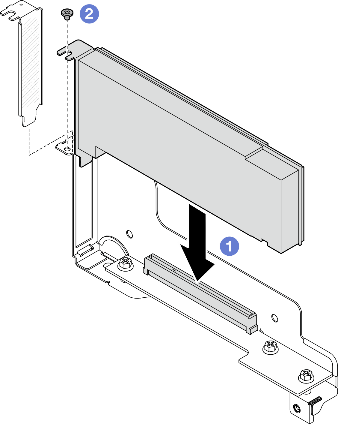 PCIe adapter installation