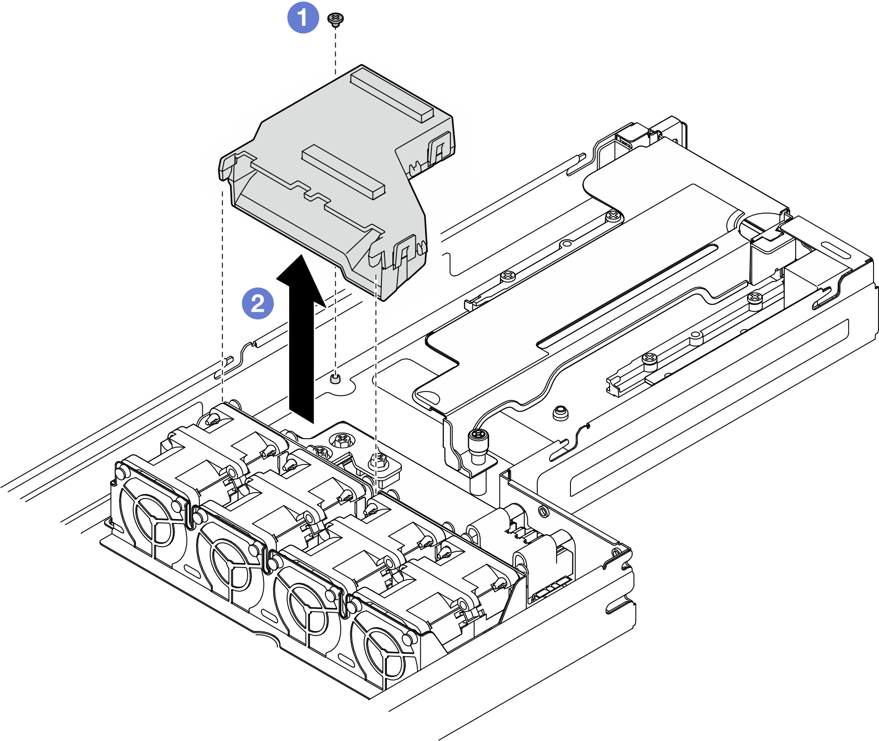 Removal of the GPU air duct