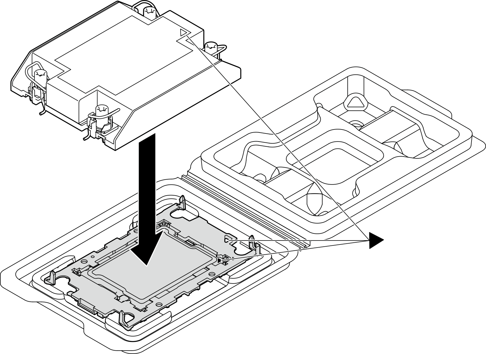 Assembling the PHM with processor in shipping tray