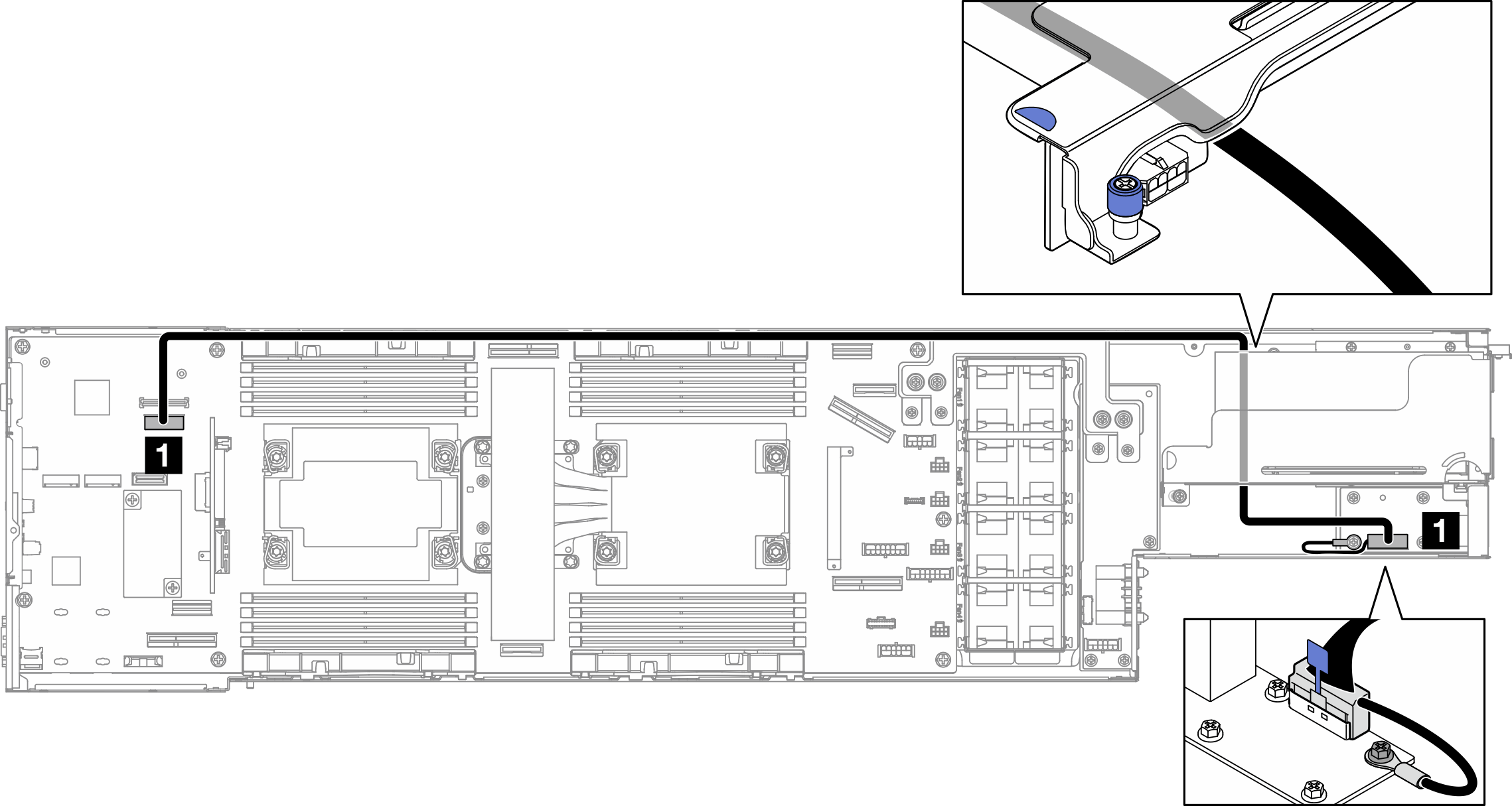 Cable routing for rear I/O module