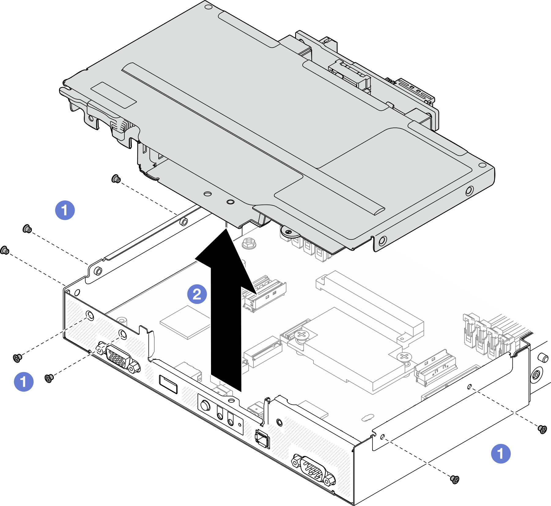 Drive cage assembly removal