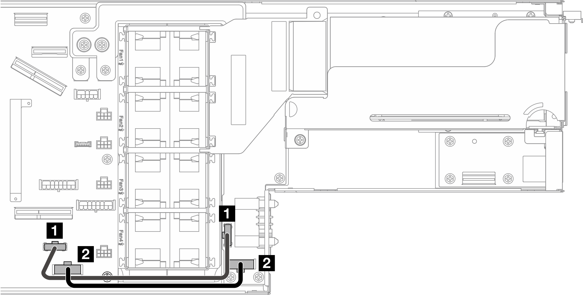 Cable routing for PDB