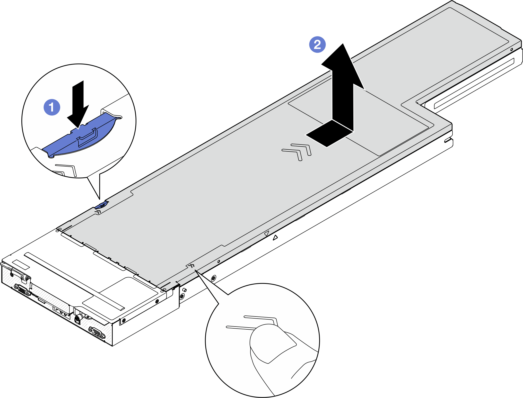 Removing top cover