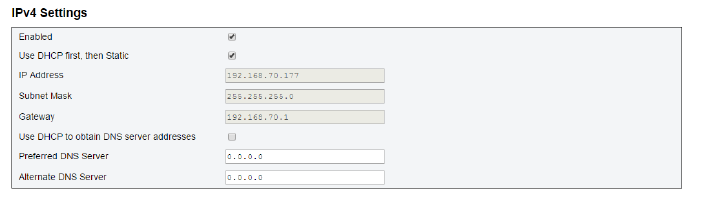 IPv4 Settings