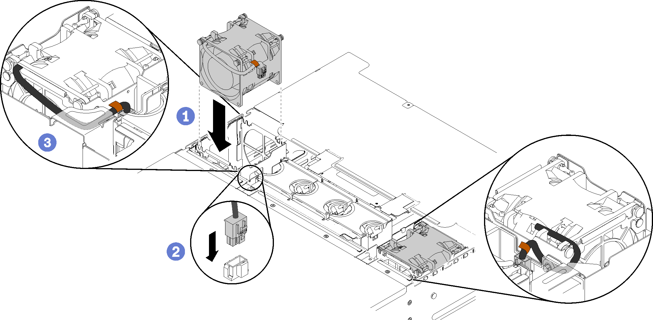 80x80x80mm fan installation