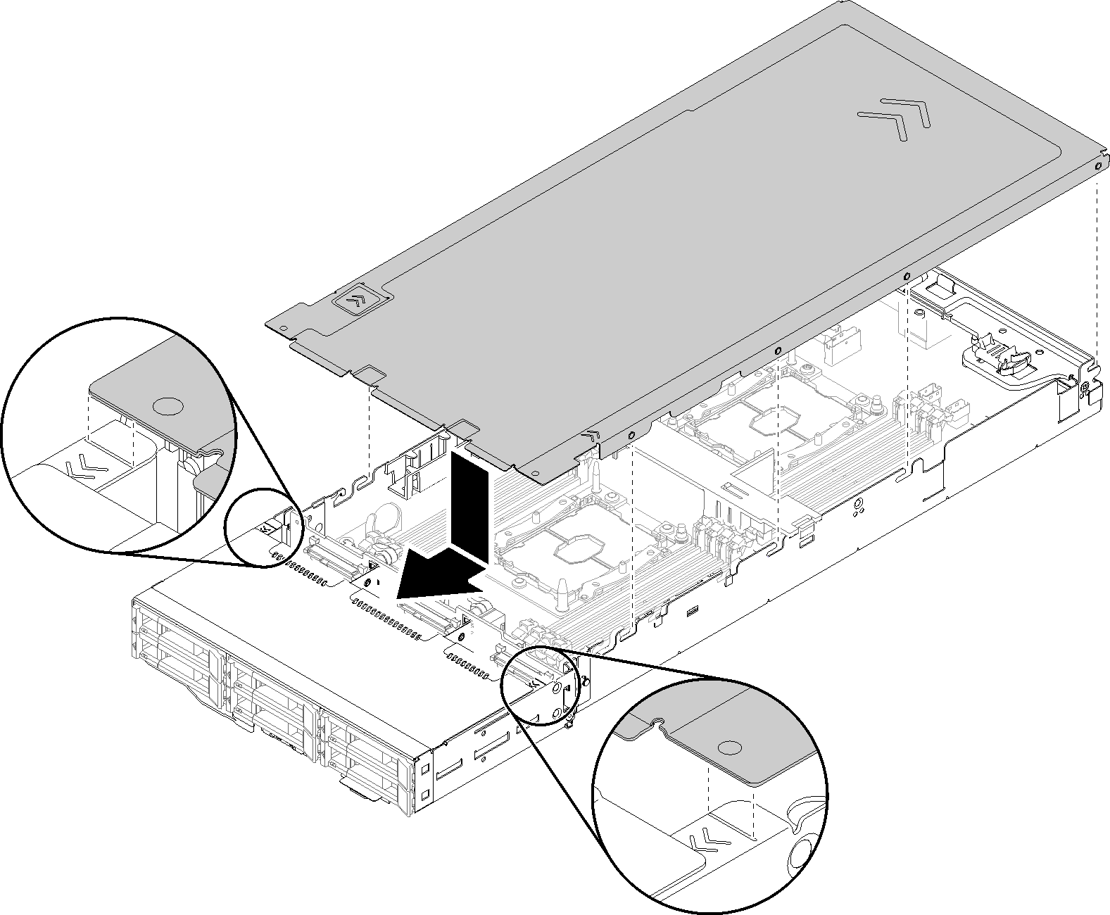 Compute node cover installation