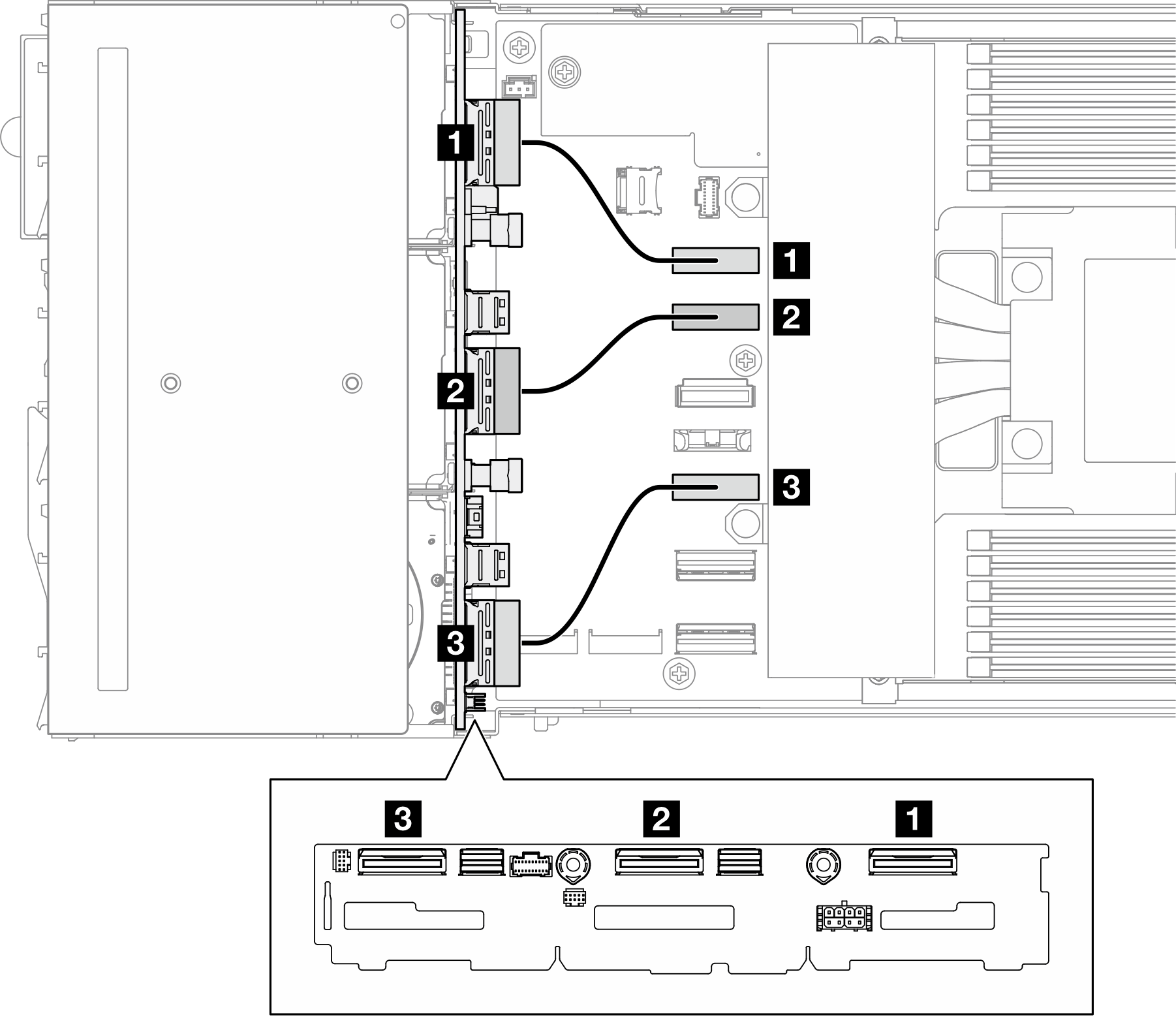 NVMe cable routing