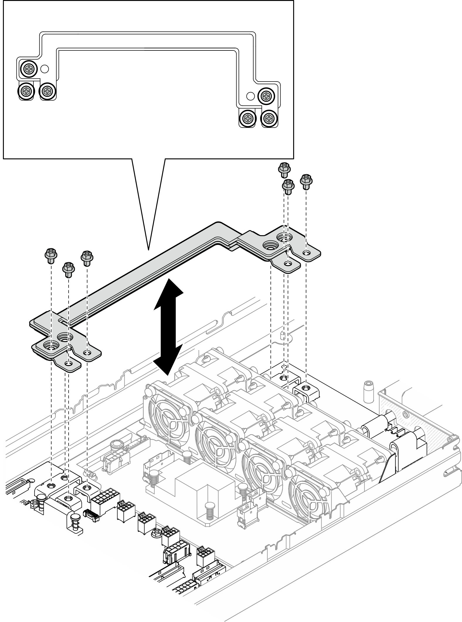 Installation of the power bus bar