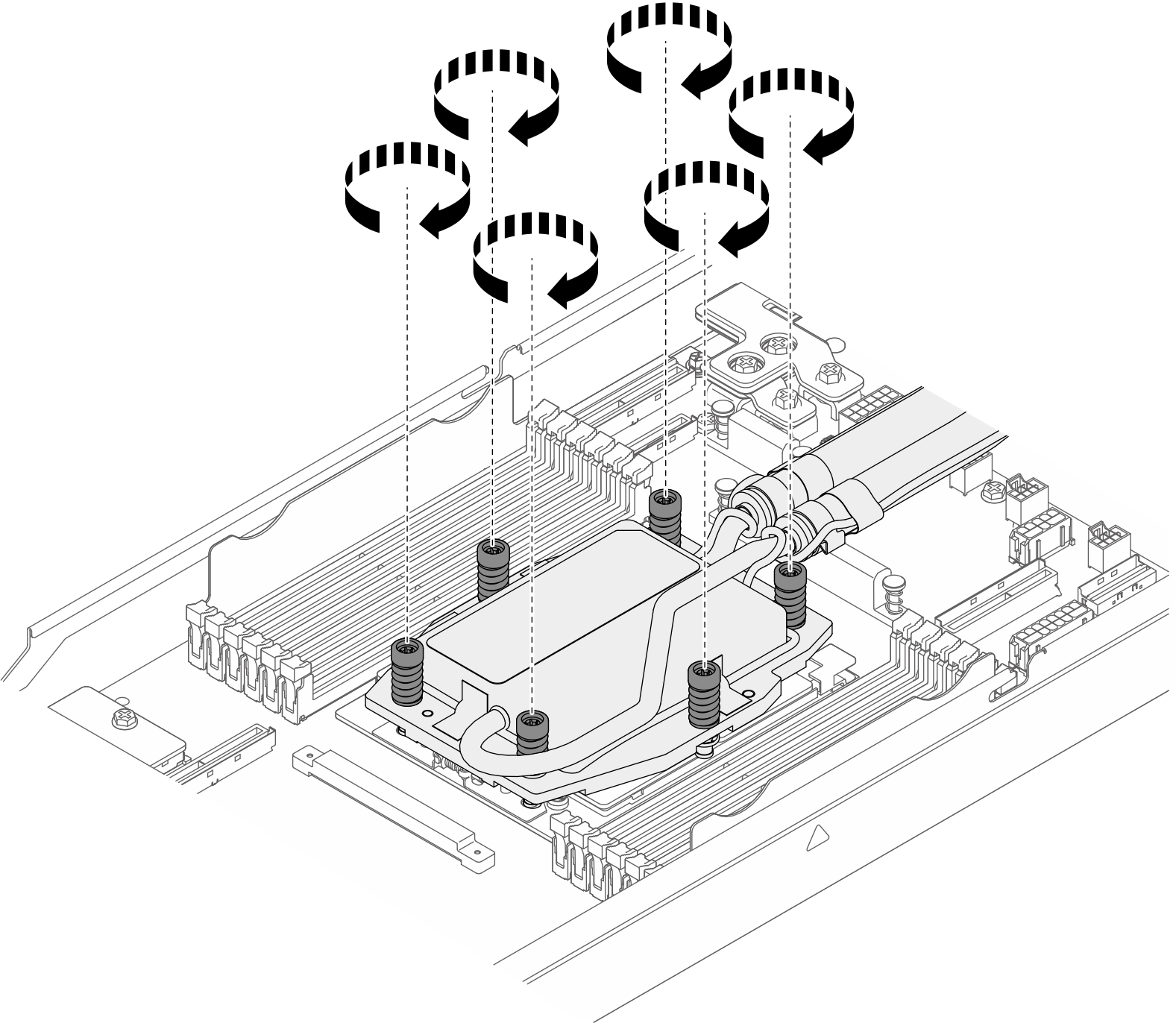 Install the cold plate