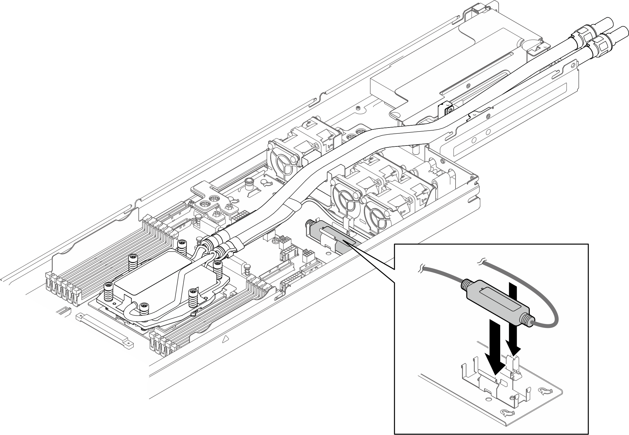 Installing the leakage sensor module