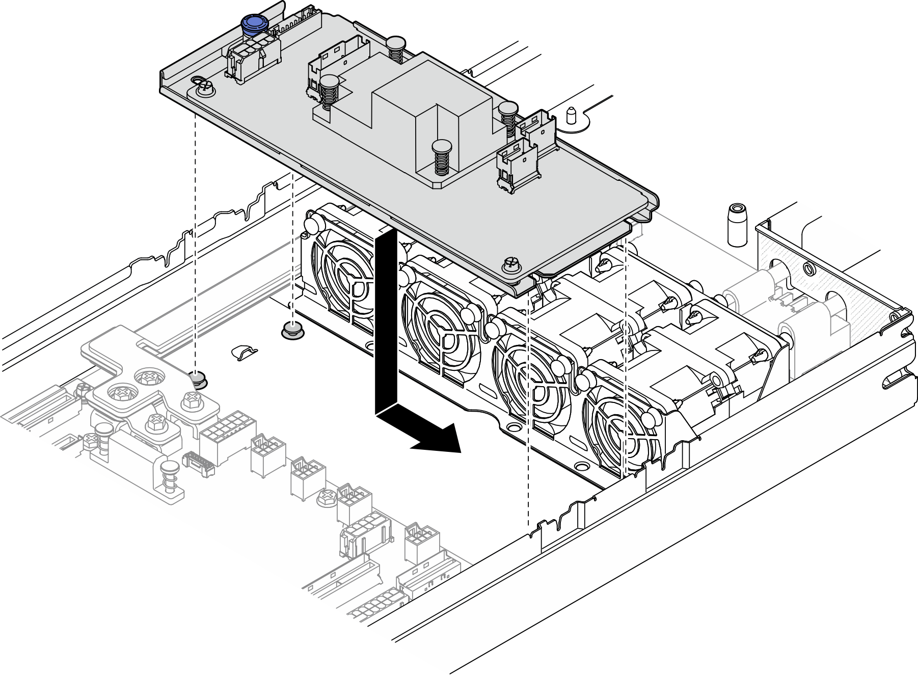 Internal CFF adapter installation