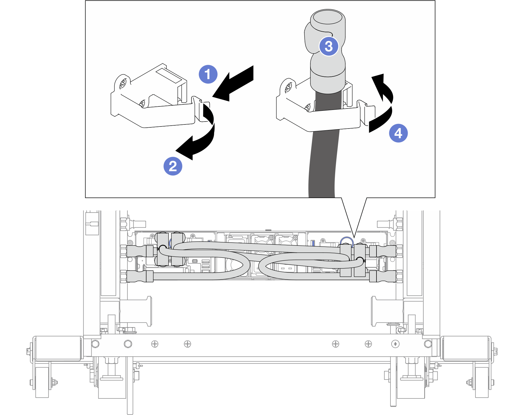 Hose installation to filler