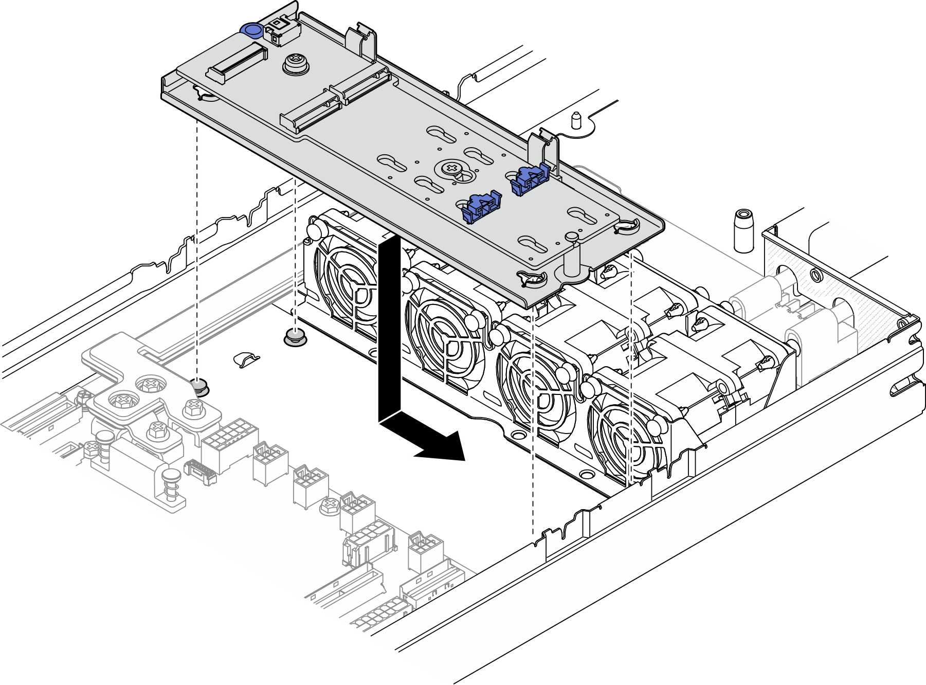 Installing M.2 boot adapter tray