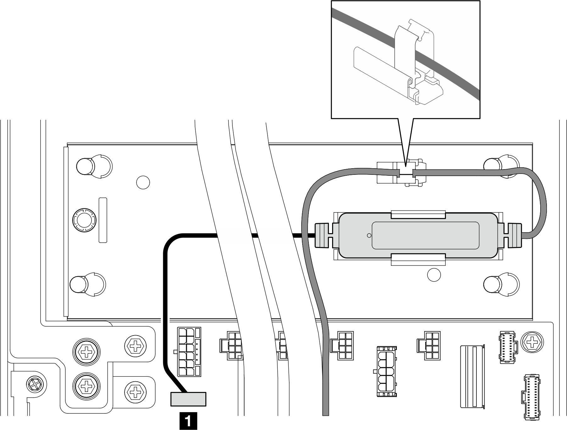 Leakage sensor module cable routing