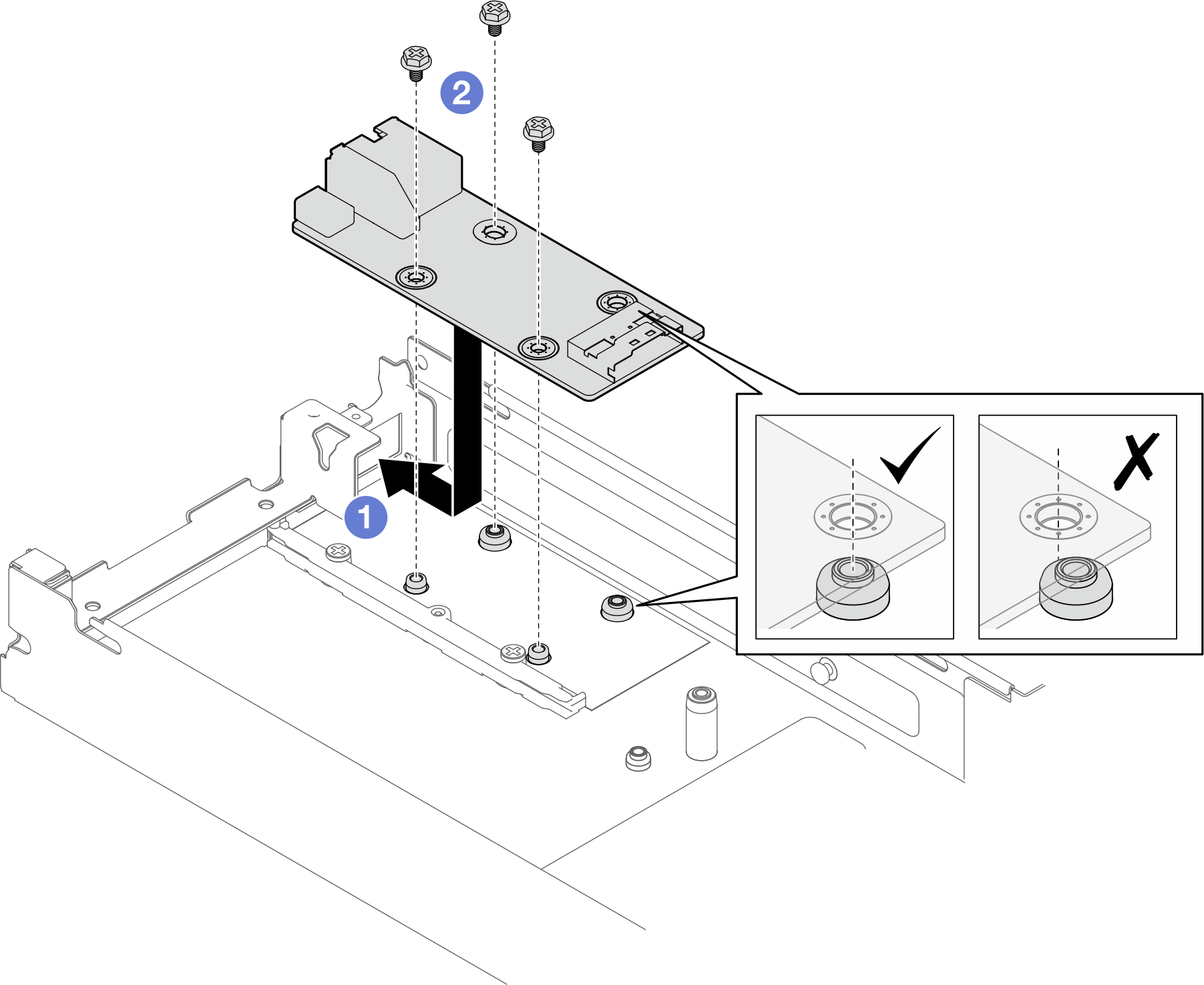 Installation of the rear I/O module (with water loop)