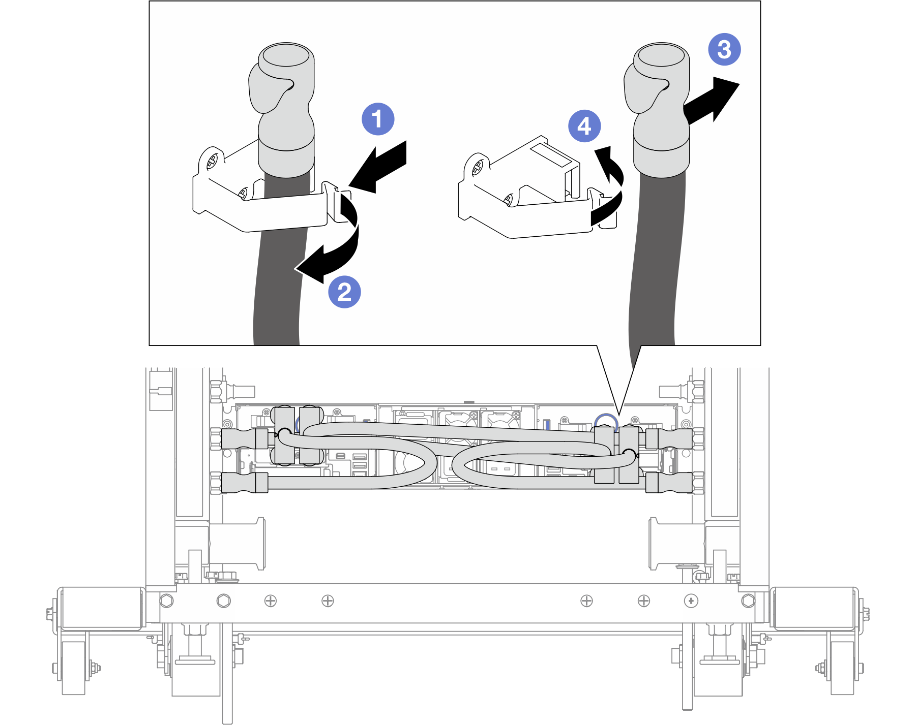 Hose removal from filler