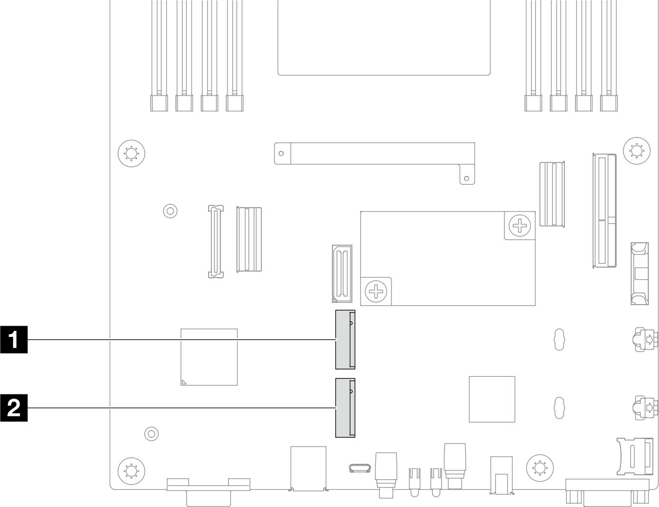 Location of the M.2 bays