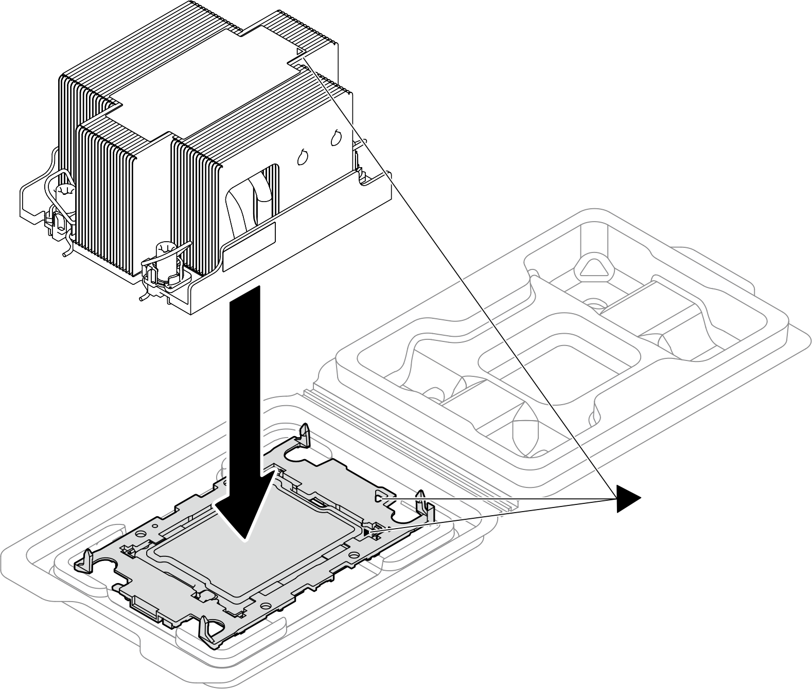 Assembling the PHM with processor in shipping tray