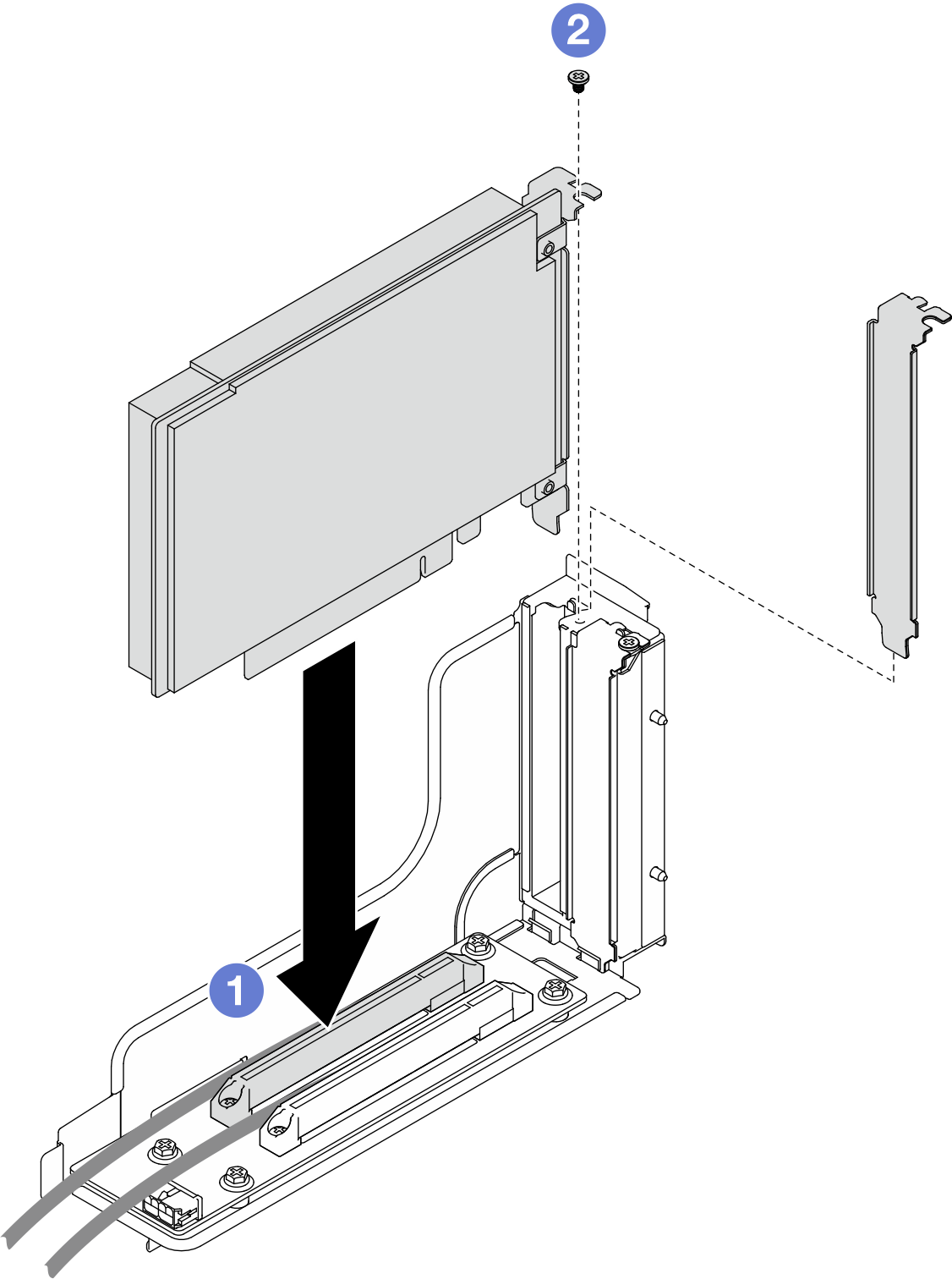 PCIe adapter installation