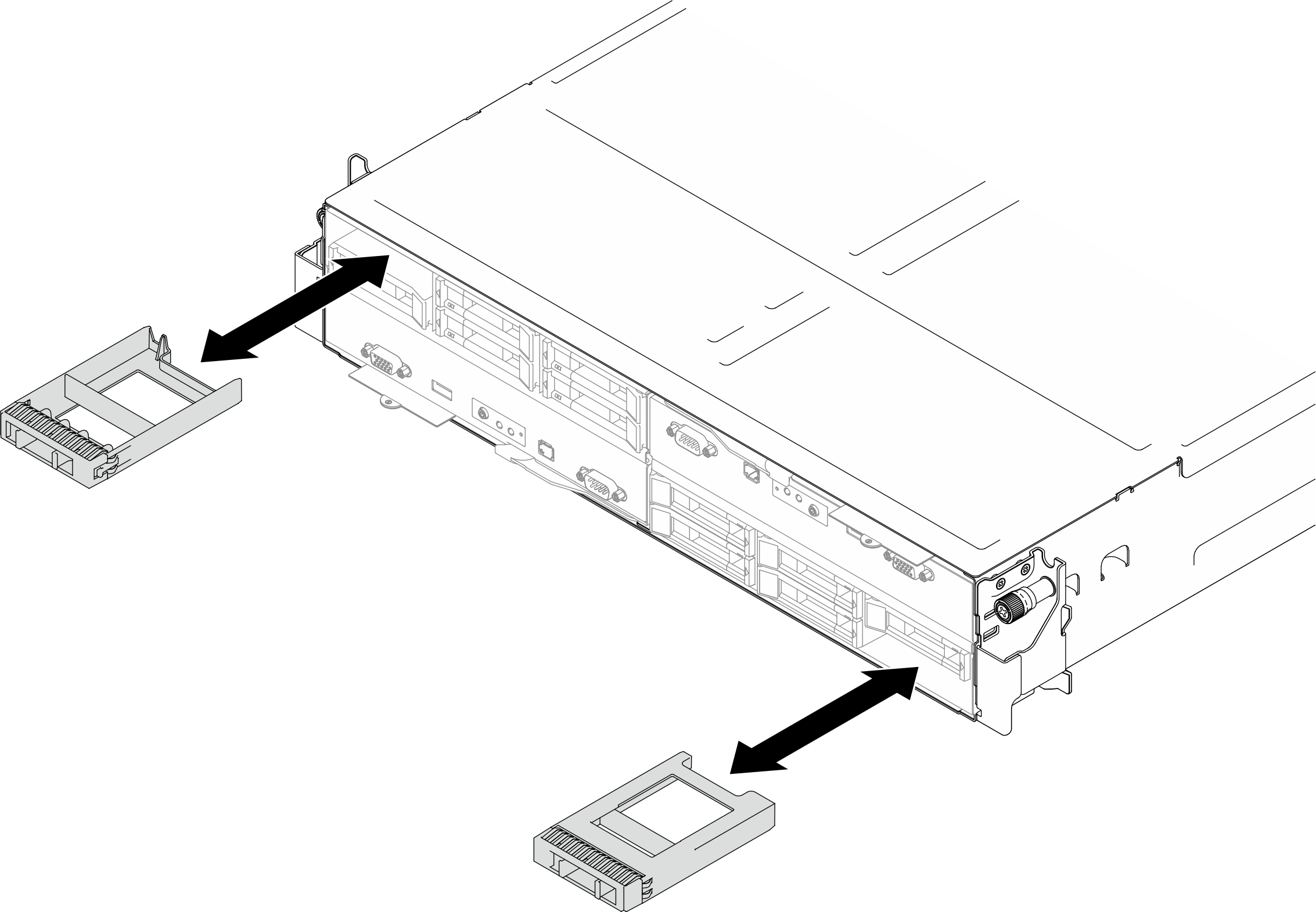 Replacement of a drive filler