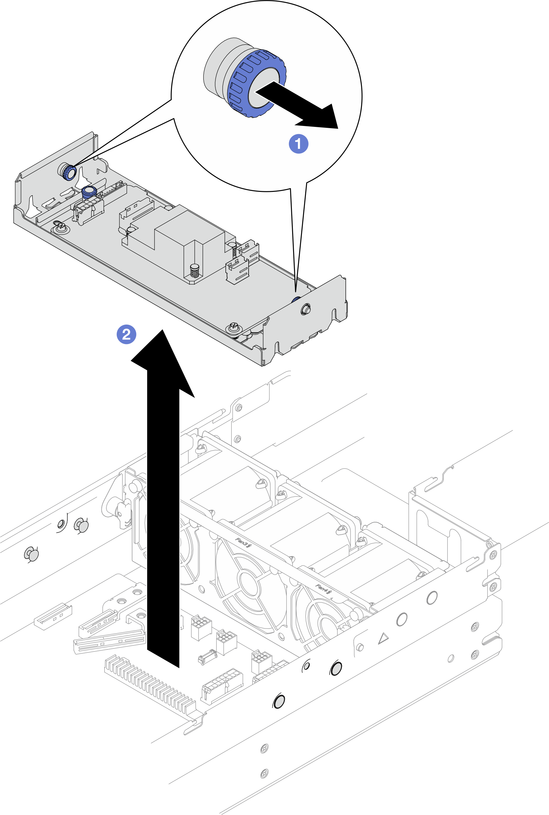 Removal of the internal adapter bracket
