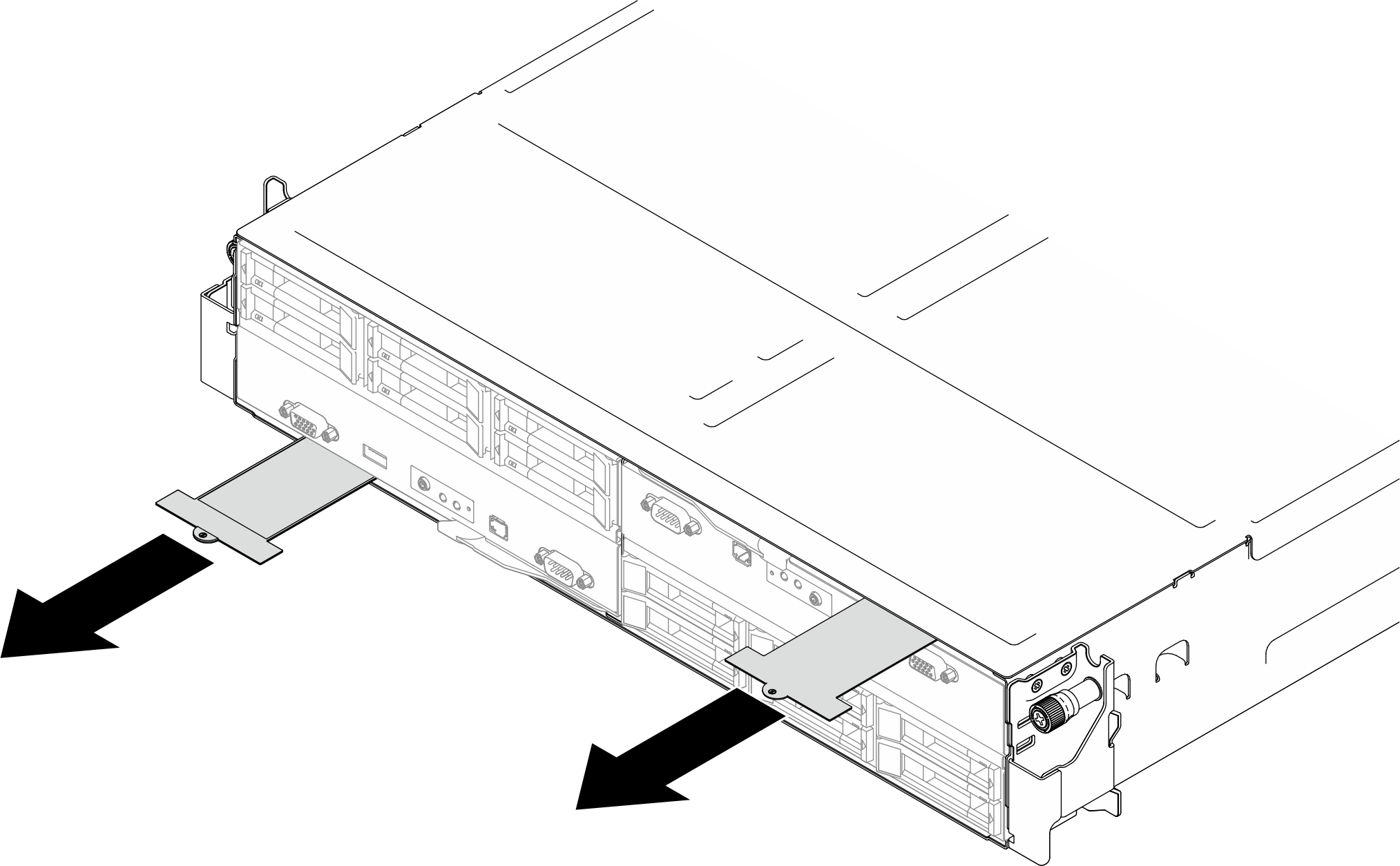 Lenovo XClarity Controller network access label on the pull-out information tab