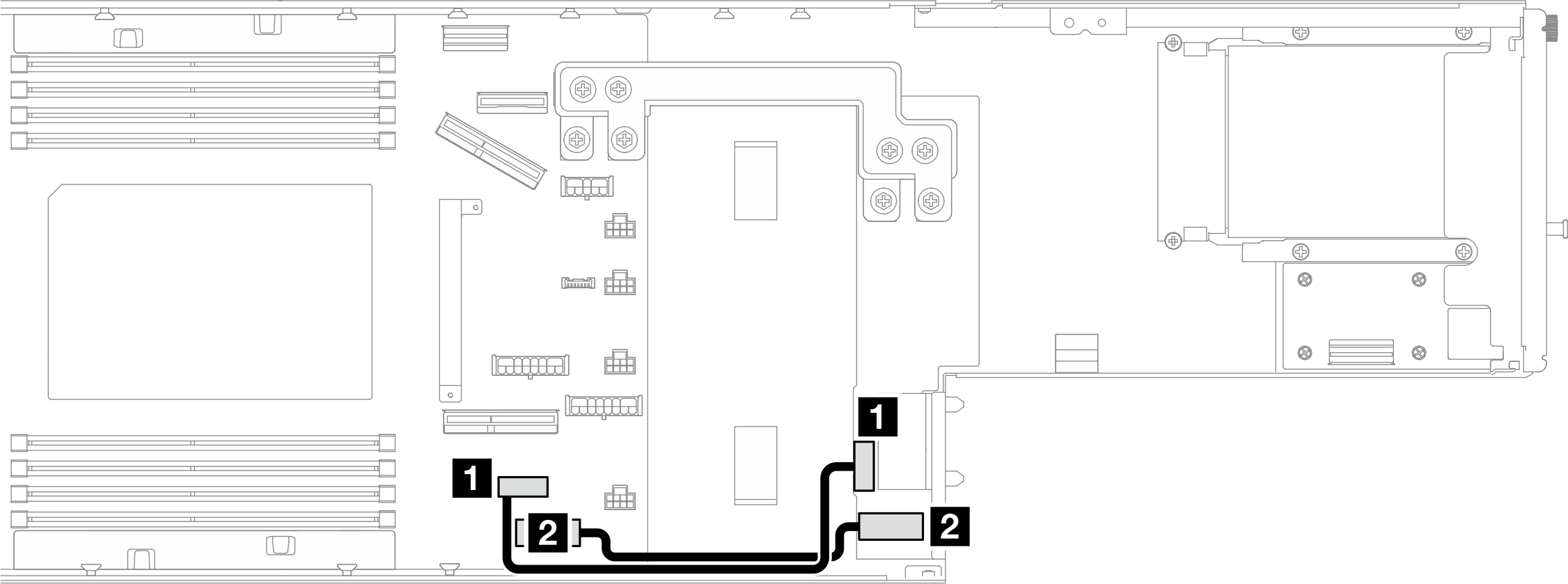 Cable routing for the power distribution board